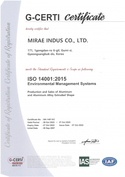 ISO14001 Certificates